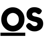 Logo design featuring the letters 'OS' in a modern, stylized font.